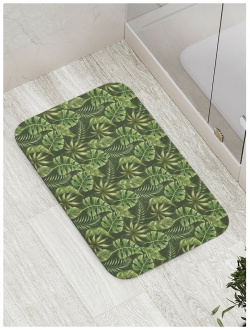 Противоскользящий коврик для ванной  сауны бассейна JOYARTY bath_36022 Плотность тропических листьев