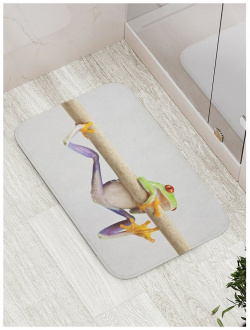 Противоскользящий коврик для ванной  сауны бассейна JOYARTY bath_15240 Лягушка на ветке