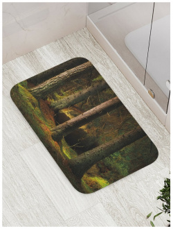 Противоскользящий коврик для ванной  сауны бассейна JOYARTY bath_18194 Дремучий лес