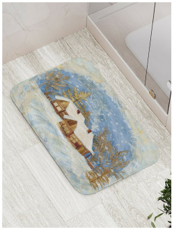 Противоскользящий коврик для ванной  сауны бассейна JOYARTY bath_378912 Зимний вечер