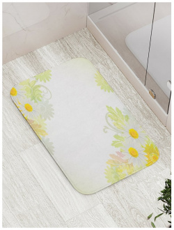 Противоскользящий коврик для ванной  сауны бассейна JOYARTY bath_26489 Ромашки