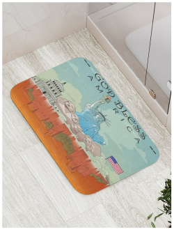 Противоскользящий коврик для ванной  сауны бассейна JOYARTY bath_17966 Американская мечта