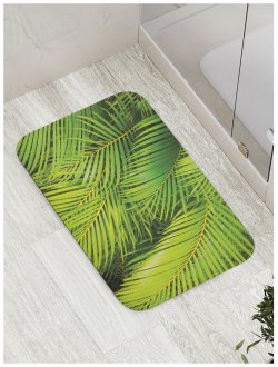 Противоскользящий коврик для ванной  сауны бассейна JOYARTY bath_28423 Зелень пальм