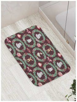 Противоскользящий коврик для ванной  сауны бассейна JOYARTY bath_378603 Рождество