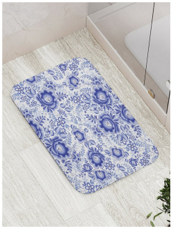Противоскользящий коврик для ванной  сауны бассейна JOYARTY bath_140994 Винтажная гжель