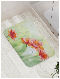 Противоскользящий коврик для ванной  сауны бассейна JOYARTY bath_30221 Цветочная аура