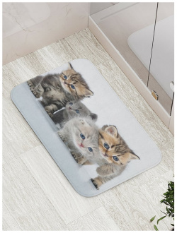 Противоскользящий коврик для ванной  сауны бассейна JOYARTY bath_30092 Четыре котенка