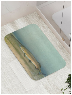 Противоскользящий коврик для ванной  сауны бассейна JOYARTY bath_4141 Носатая рыба