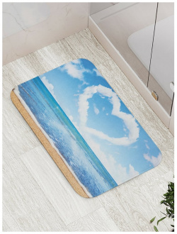 Противоскользящий коврик для ванной  сауны бассейна JOYARTY bath_7277 Облако любви