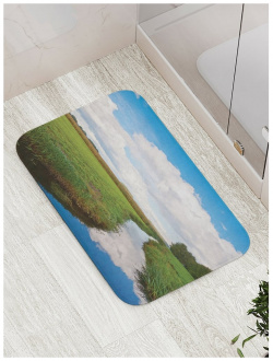 Противоскользящий коврик для ванной  сауны бассейна JOYARTY bath_16190 Река разделяющая долину