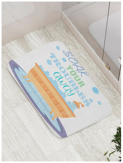 Противоскользящий коврик для ванной  сауны бассейна JOYARTY bath_7601 Смой свои проблемы