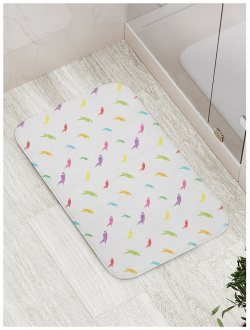 Противоскользящий коврик для ванной  сауны бассейна JOYARTY bath_12037 Стена попугаев