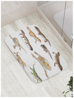 Противоскользящий коврик для ванной  сауны бассейна JOYARTY bath_13392 Шустрые ящерицы