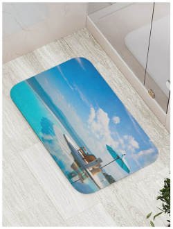 Противоскользящий коврик для ванной  сауны бассейна JOYARTY bath_9360 Остров загара