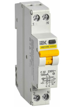 Автоматический выключатель дифференциального тока IEK ИЭК MVD12 1 032 C 100 АВДТ32МL KARAT