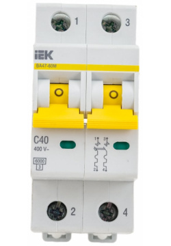 Автоматический выключатель IEK ИЭК MVA31 2 040 C ВА47 60M