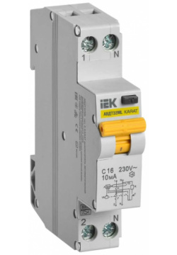 Автоматический выключатель дифференциального тока IEK ИЭК MVD12 1 016 C 010 A АВДТ32ML KARAT