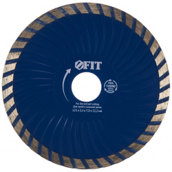 Алмазный отрезной диск для угловых шлифмашин FIT 37483 Турбо волна