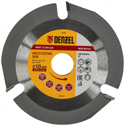 Пильный диск для ушм Denzel 73398 Мультирез