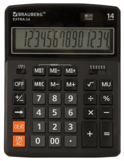 Настольный калькулятор BRAUBERG 250474 EXTRA 14 BK