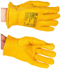 Утепленные кожаные перчатки S  GLOVES 31999 10 SOBAT