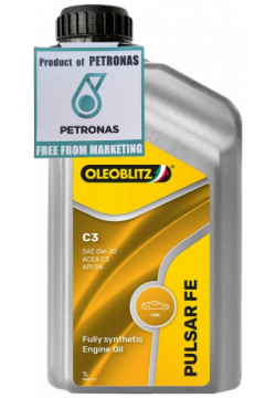 Синтетическое моторное масло Petronas 70643EL8EU OLEOBLITZ PULSAR FE C3 0W 30  ACEA API SN