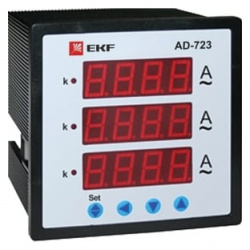 Цифровой трехфазный амперметр на панель EKF ad 723 PROxima