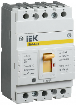 Автоматический выключатель IEK ИЭК SVA4410 3 0160 ВА44 33
