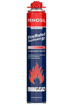 Профессиональная огнеупорная монтажная пена Penosil A3019 Premium Fire Rated Gunfoam B1