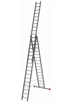 Алюминиевая трехсекционная профессиональная лестница Новая Высота  604317