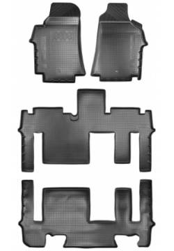 Салонные коврики для Hyundai H1 2007 4 шт  3 ряда UNIDEC NPA00 C31 170