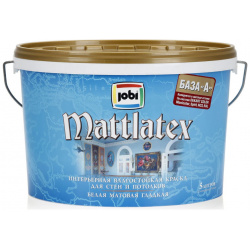 Интерьерная влагостойкая краска JOBI 11045 MATTLATEX