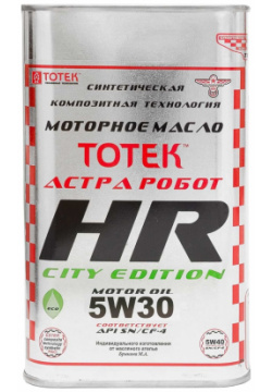 Синтетическое моторное масло ТОТЕК HRCE530004 HR City Edition SAE 5W30