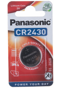 Батарейка Panasonic 5410853012313 CR2430 3В бл/1 литиевая дисковая