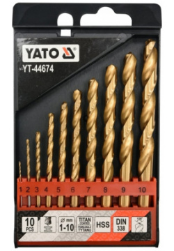Набор сверл по металлу YATO  YT 44674