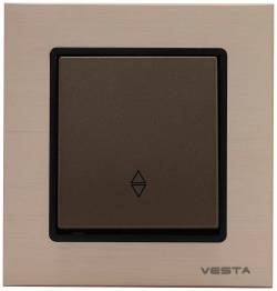 Реверсивный выключатель Vesta Electric FVK050206BSH Exclusive Champagne Metallic