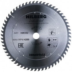 Пильный диск по дереву Hilberg HW352 Industrial