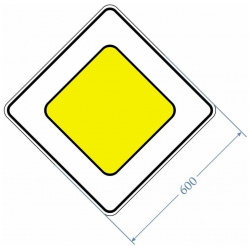 Дорожный знак PALITRA TECHNOLOGY 120007 2 1 I "Главная дорога"