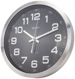 Круглые настенные бесшумные часы Apeyron ML2207 192 1 3d  металл ø30 4 см с плавным ходом батарейка 1АА