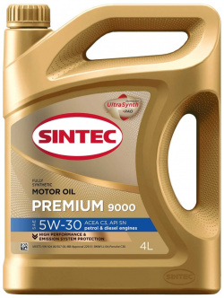 Синтетическое моторное масло Sintec 600131 premium sae 5w 30 api sn 