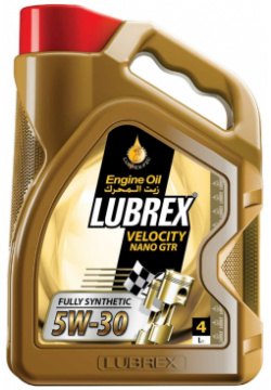 Синтетическое моторное масло LUBREX 864845 VELOCITY NANO GTR 5W 30