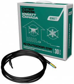 Профессиональный универсальный резистивный греющий кабель для систем антиобледенения и снеготаяния IQWATT 901 IQ OUTDOOR CW