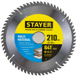 Пильный диск по алюминию STAYER 3685 210 32 64 Multi Material