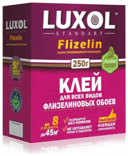 Обойный клей LUXOL флизелин (Standart) 250г  Standart