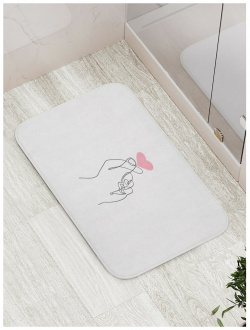 Противоскользящий коврик для ванной JOYARTY bath_422676 Знак любви