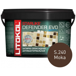 Эпоксидный состав для укладки и затирки мозаики  керамической плитки LITOKOL 499240002 STARLIKE Defender EVO S 240 MOKA