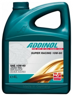 Моторное масло Addinol 72313725 SUPER RACING SAE 10W 60 4Л