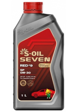 Моторное масло S OIL SEVEN E108283 RED#9 SP 0W 30