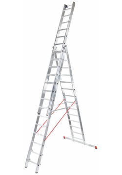 Индустриальная алюминиевая трехсекционная лестница Новая Высота  5230313