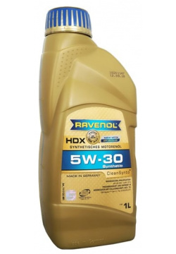 Моторное масло RAVENOL 1111125 001 999 HDX SAE 5W 30